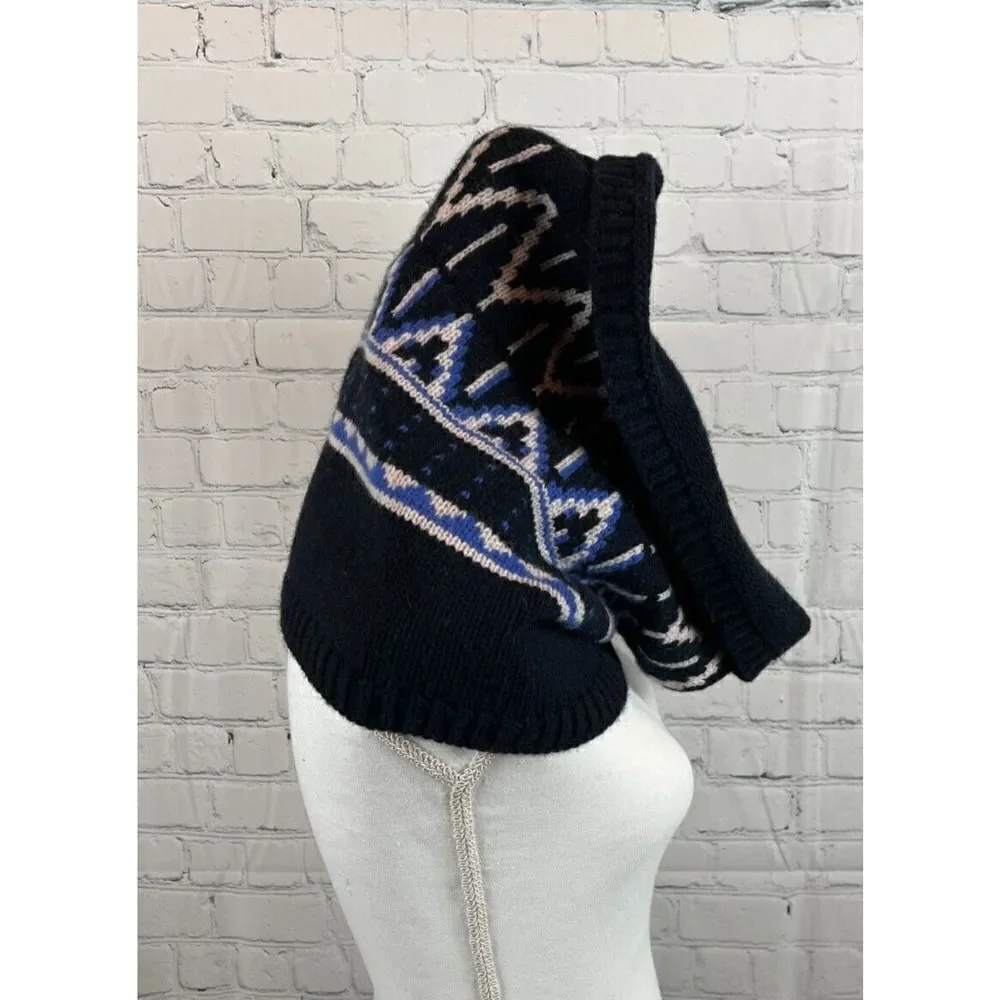 GAP wool blend cowl infinity fair isle knit scarf